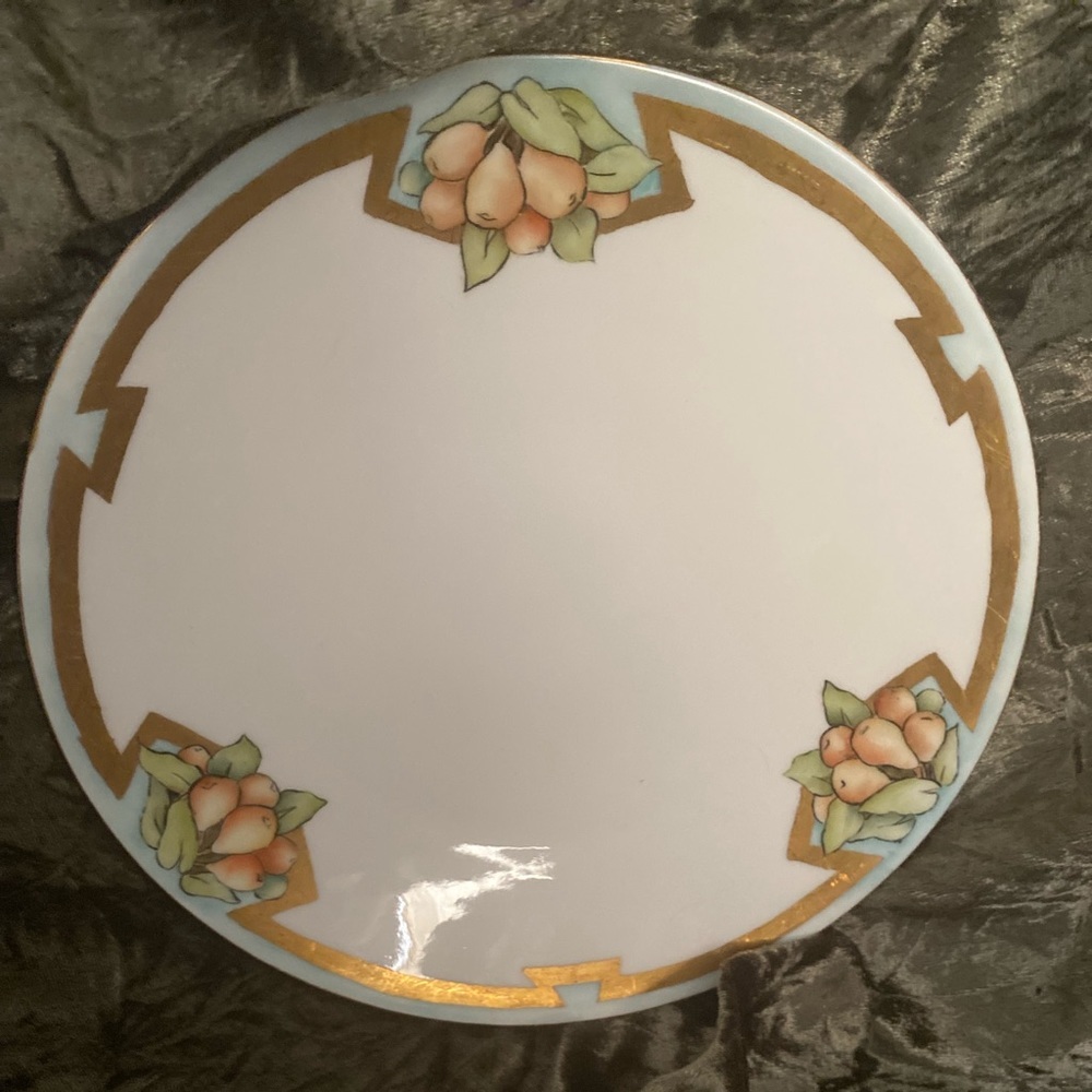 Vintage Plate Rare‎ Antique 1926 Pears signed D Steinbach  France